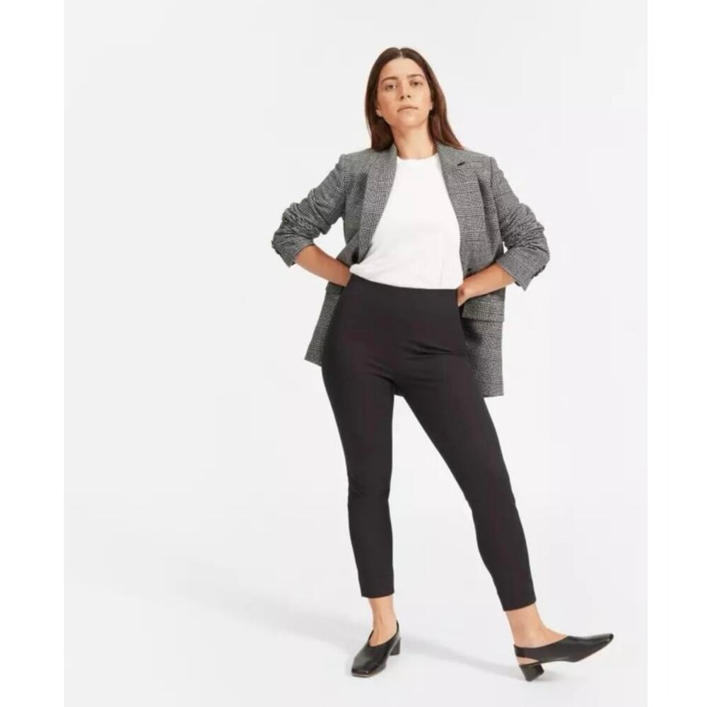 Everlane Curvy Side Zip Black Trousers Women’s Plus Size 20 Elastic Waistband
